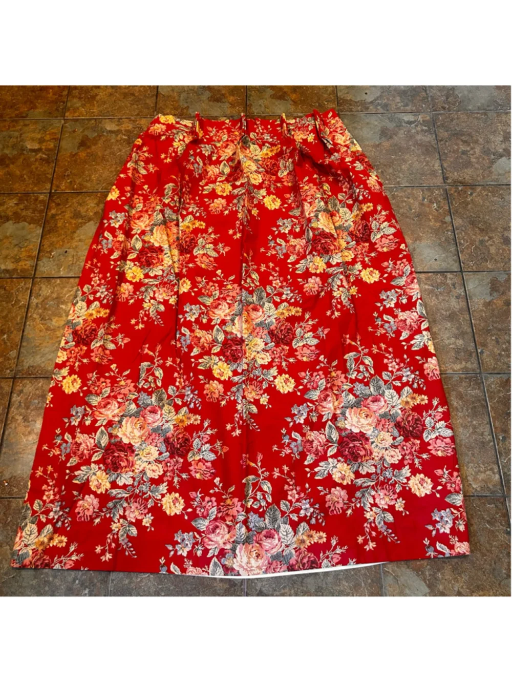 VTG Ralph Lauren Danielle Marseilles Floral Cotton Panel Curtains Set